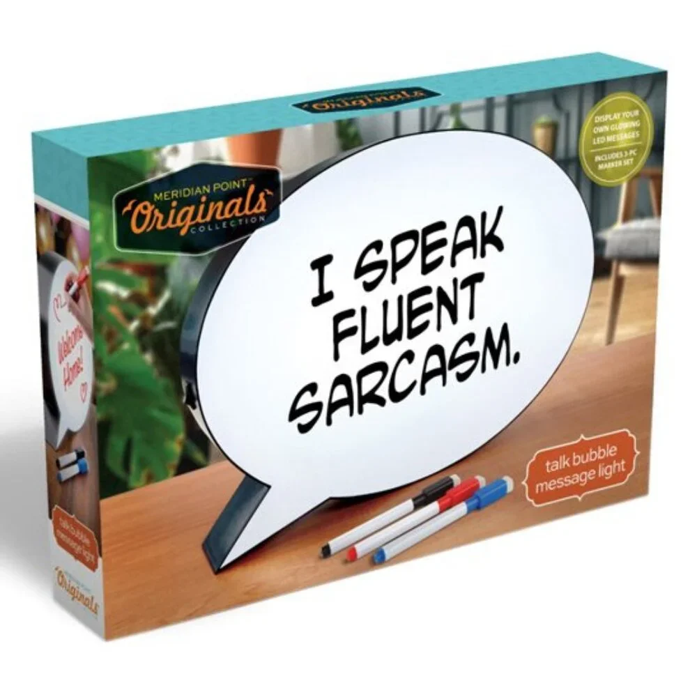 LED Talk Bubble Message Night Light Box Dry Erase Sign Board NEW Customizable